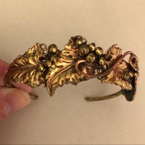 Handmade Cuff Bracelet~Brass & Copper~1980’s~ Fits 7” Wrist~ Slightly Adjustable